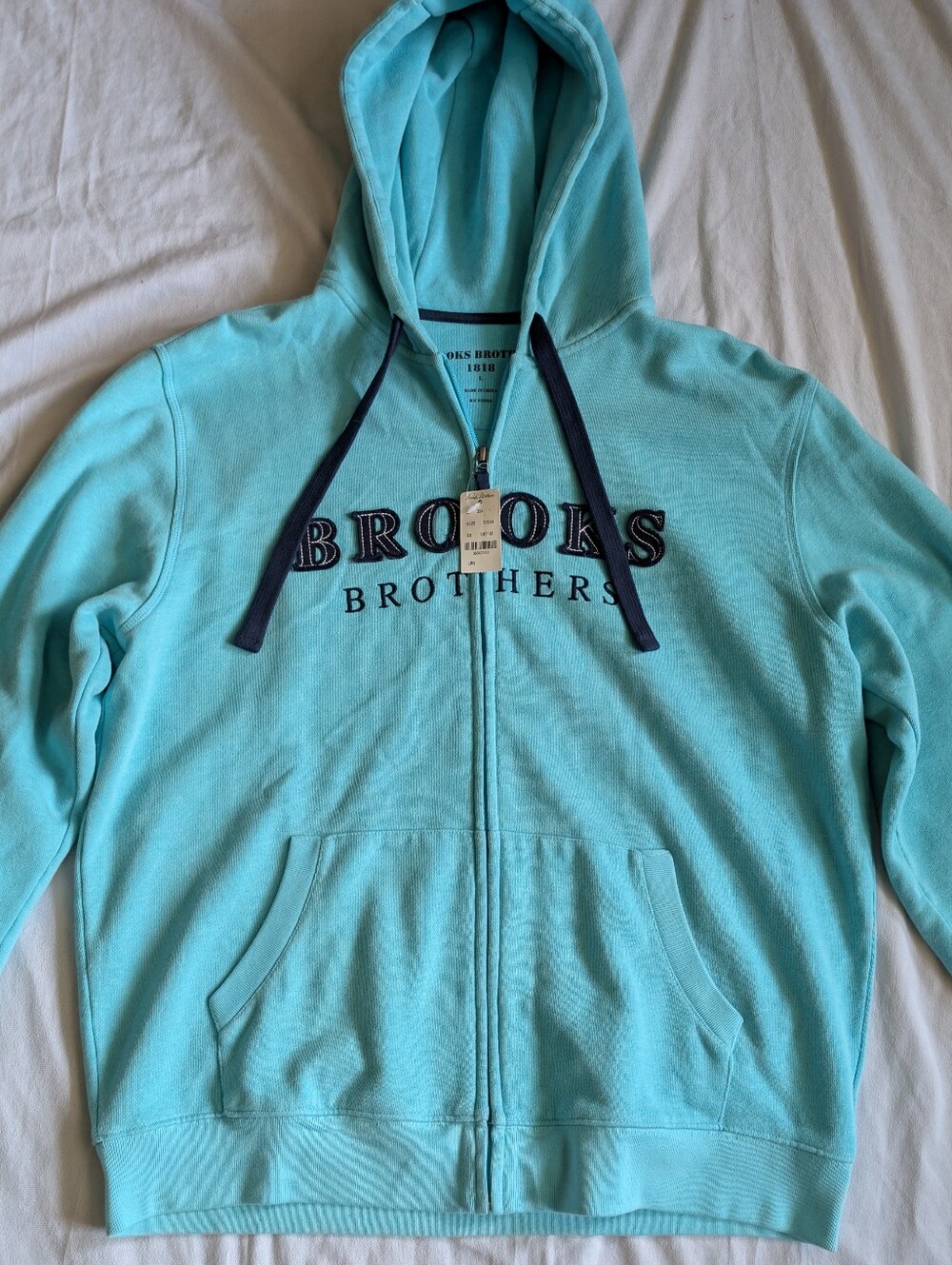 Brooks Brothers Full Zip Hoodie NWT Mens Large